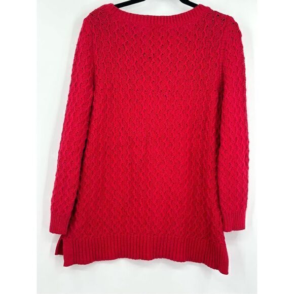 Talbots women’s red cotton/ wool blend sweater size L - Picture 6 of 6